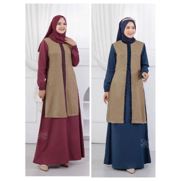 GAMIS KATUN WANITA ZAHIDA ORIGINAL SILMI FASHION DRESS BAJU BUSANA MUSLIM BUSUI BAHAN COTTON MADINA 