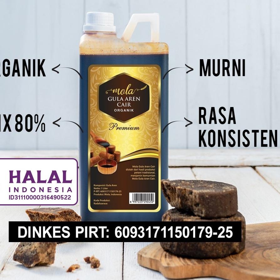

☃ Mola Gula Aren Cair Premium Organik 1 liter ♦
