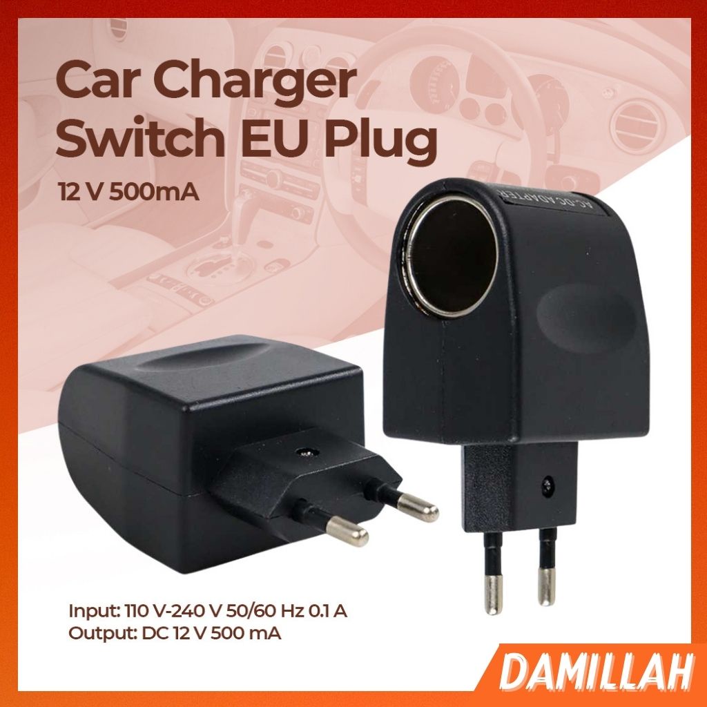 Charger Aki Mobil 12V Switch 500MA  Cas Aki Charger Aki 20 Ampere Mobil Motor AC DC EU Plug adaptor Colokan listrik Mobil Damillah