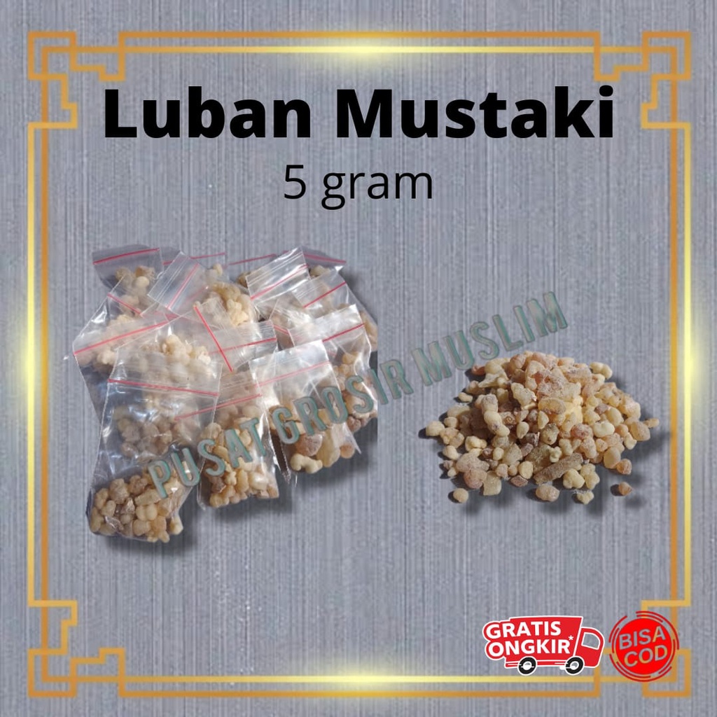 (ALL 1) Luban Mustaki / Menyan Arab / Dupa Bukhur Kemenyan Repack 5gr 20gr 50gr