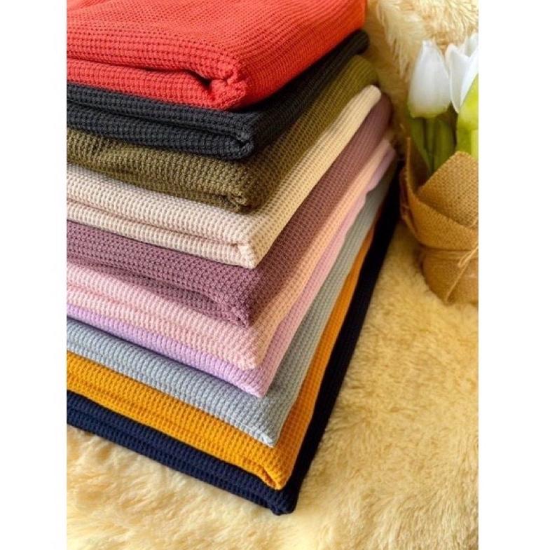❤[PROMO ⚡ALE]❤ Kain Waffle Knit Uniqlo mini Premium Grade A(Harga 0.5meter )