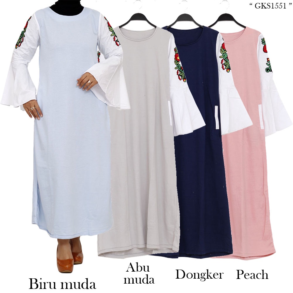 Gamis Anak Remaja dan Dewasa Bahan Bahan Babyterry Kombinasi Katun