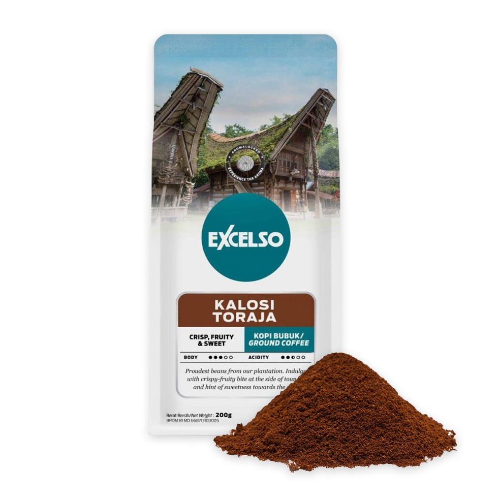 

TERBARU Excelso Kopi Kalosi Toraja Bubuk 200G