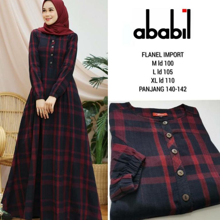 TERBAIK ⚡AbabiL Store ⚡ GAMIS FLANEL IMPORT PREMIUM QUALITY ORIGINAL✨