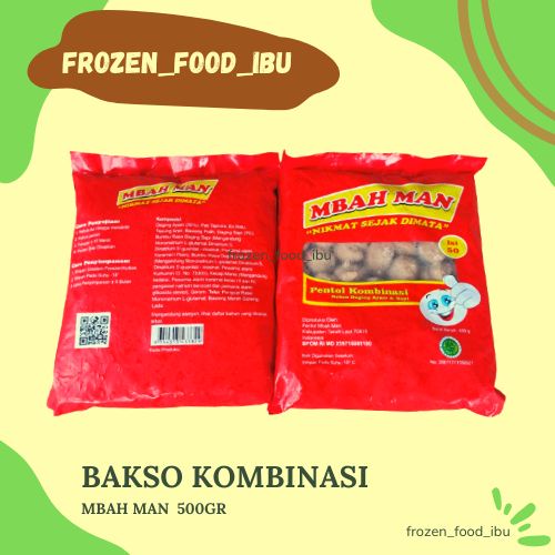 

Mbah Man Bakso Kombinasi 450gr Isi 50 Frozen Food Banjarmasin