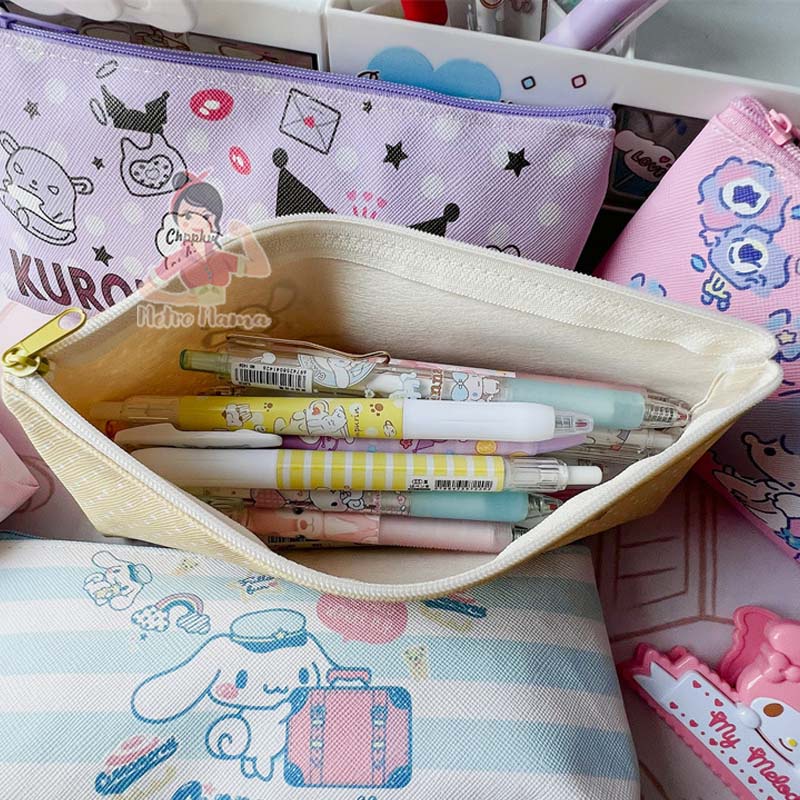 Tempat Pensil Anak Sanrio Bahan Kulit PU Kualitas Premium