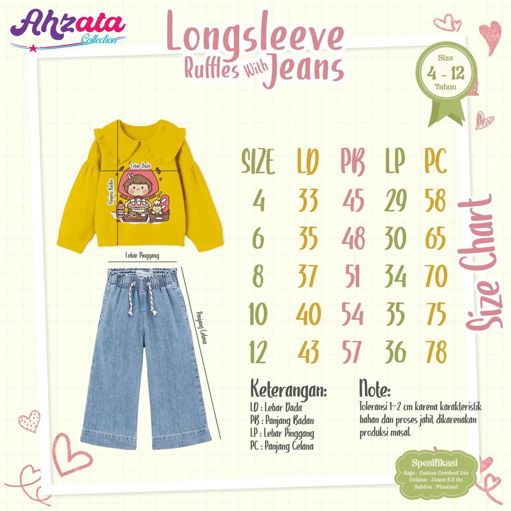 Longsleeve Jeans Kulot by Ahzata