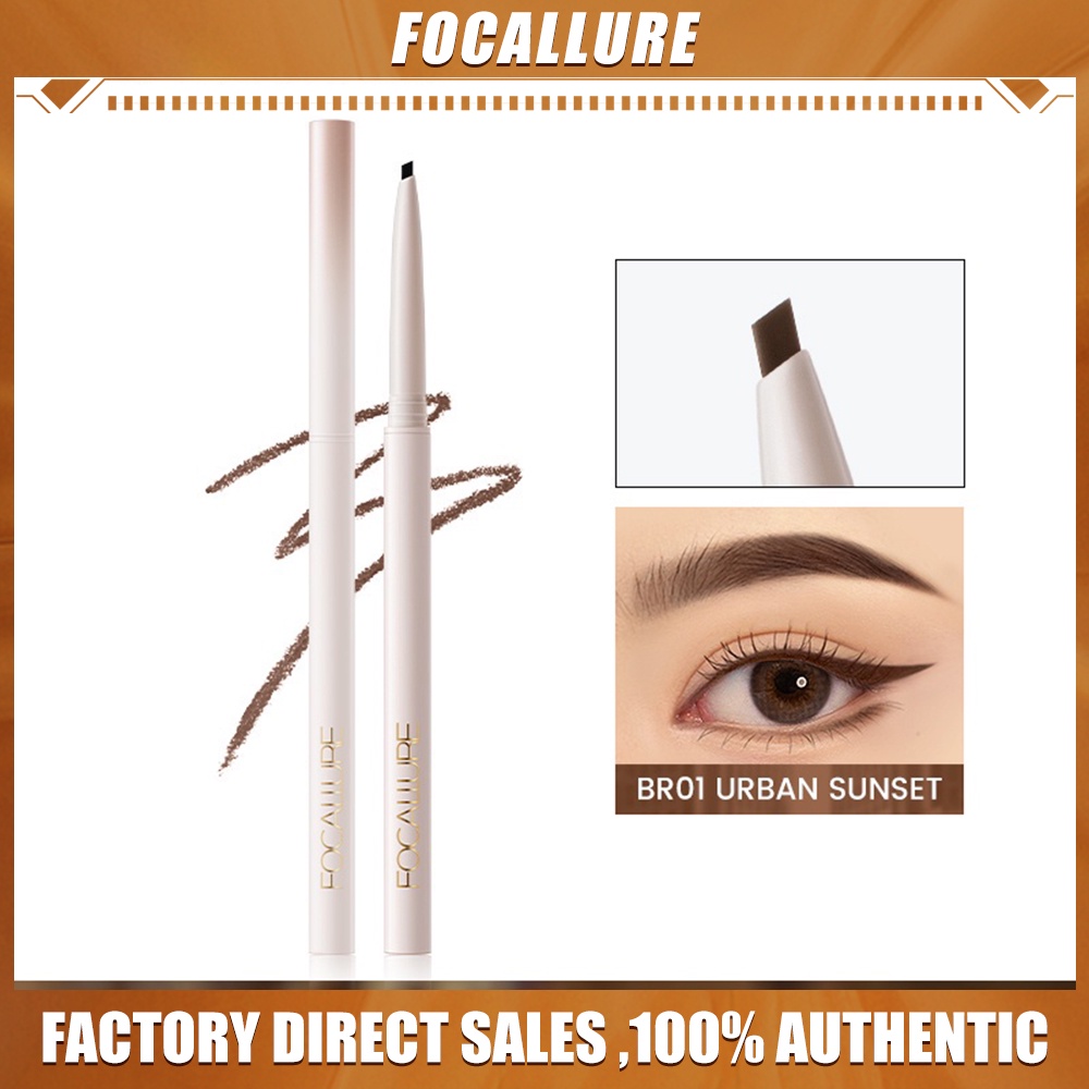 FOCALLURE #ModernUrban Eyebrow Pensil Teardrop Brow Definer Somethinc Alis Gel Eyeliner Multi-use Pencil FA243