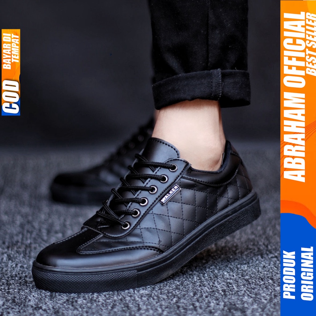 ABRHM- PEDRO Sepatu Sneaker Pria Sepatu Pria Casual Sneakers Kulit Pu Ori Cowok/Cowo Sepatu Kasual Semi Formal Kerja Kantor Kuliah Gaya Santai Keren Kekinian Original Murah Terlaris