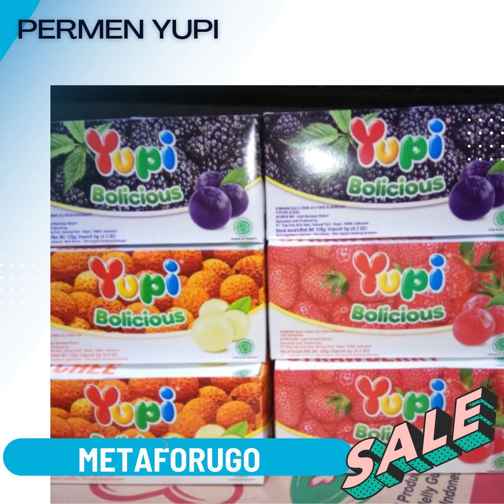 

❤[PROMO MURAH!!!]❤ Permen gummy Yupi Bolicious Jeruk Mandarin (1 box 24 pcs) permen enak dan murah Permen Gummy YUPI Bolicious - Blackberry 40 prdukterlaris