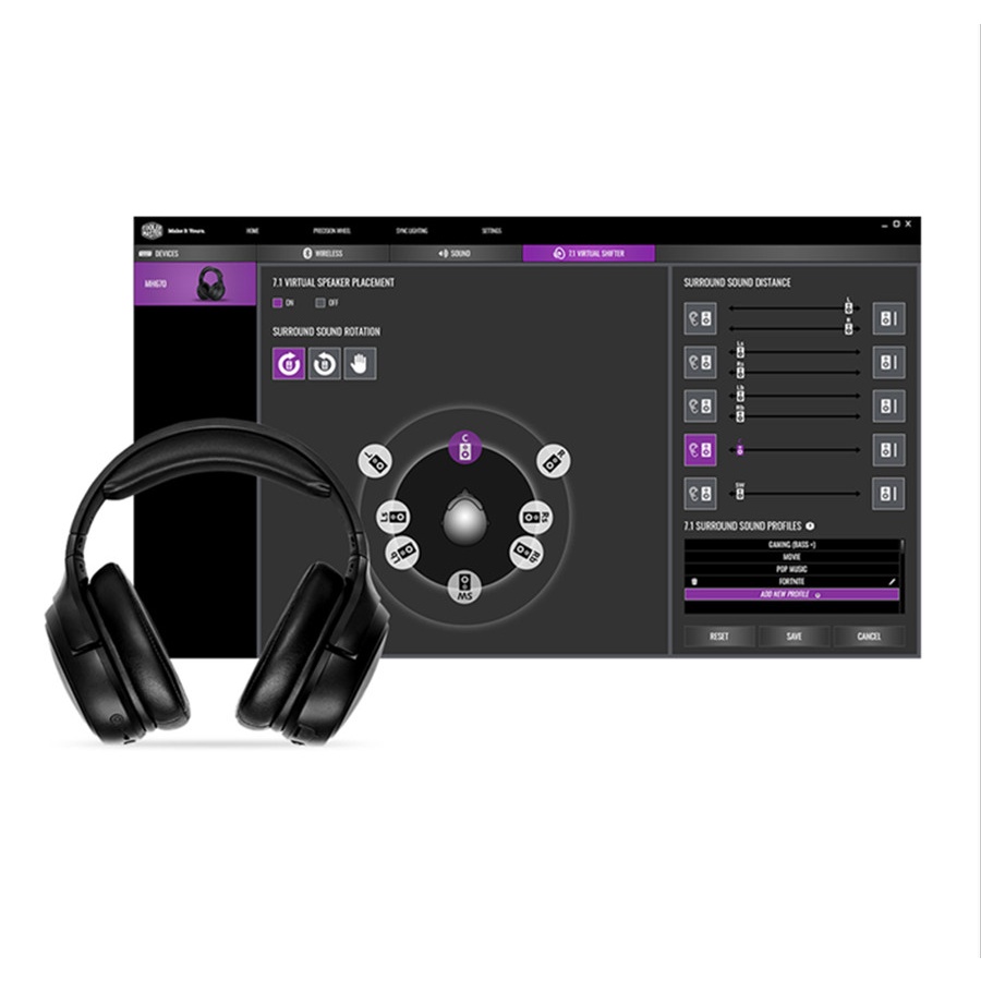 Cooler Master MH670 / MH-670 Gaming Headset Headphone 7.1 Surround