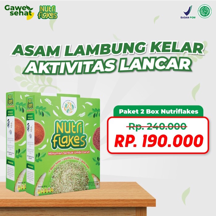 

[Ready Stock] 2 BOX NUTRIFLAKES PALING AMPUH ATASI ASAM LAMBUNG 100% PRODUK ASLI