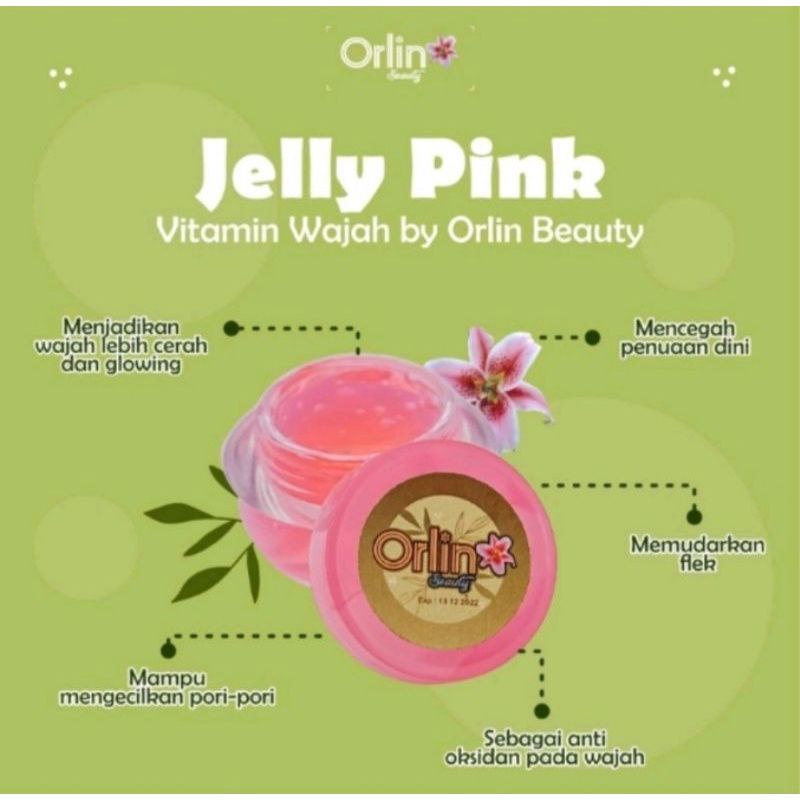 jelly pink/ vitamin wajah/ orlin beauty