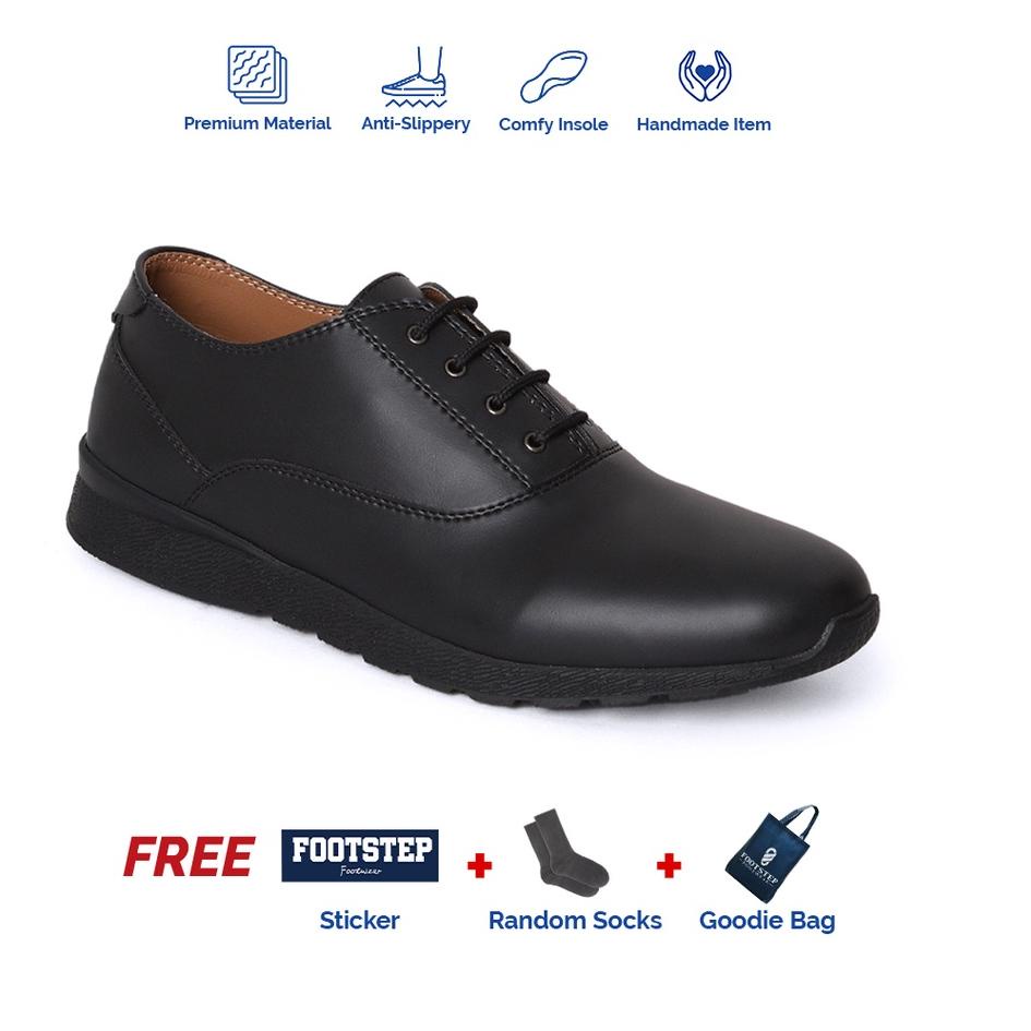 ✲ Sepatu Pria Footstep Footwear - Nolan Black ➦
