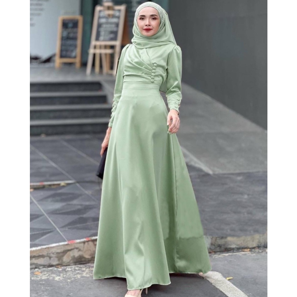 PCS MAXY DAFIYA SILK KR FASHION PAKAIAN WANITA GAMIS DRESS MAXI BAHAN ROBERTO CAVALI