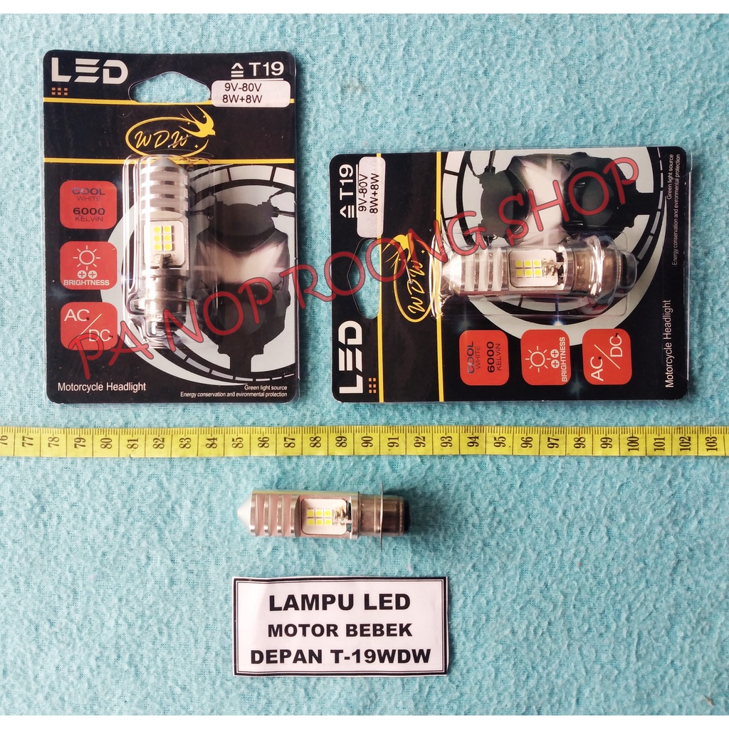 LAMPU LED MOTOR BEBEK DEPAN T -19 WDW