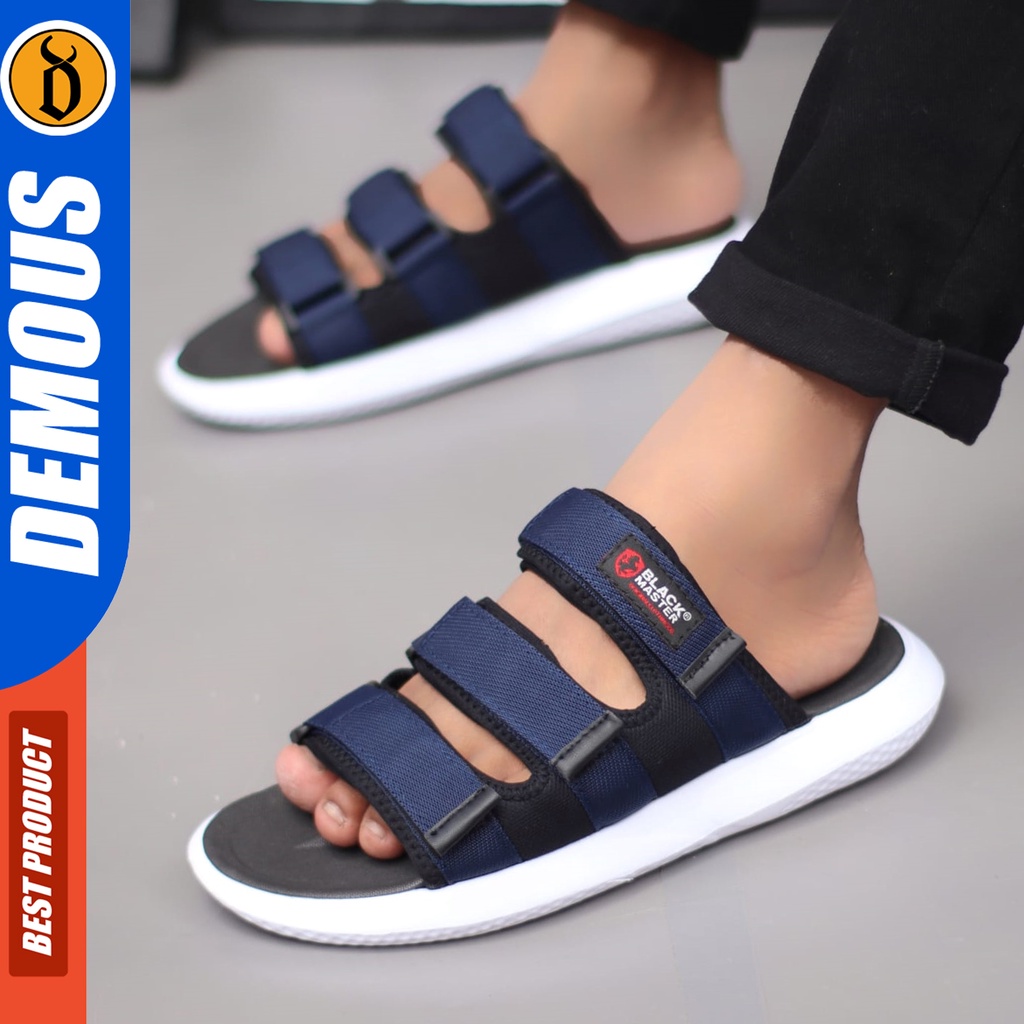 DEMOUS Hendrey - Sandal Slide Pria Sendal Casual Slop Terbaru