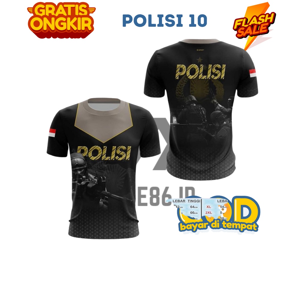 JERSEY POLISI 010 FULLPRINT SUBLIME / KAOS POLISI DRIFIT / JERSEY POLISI / FULL PRINTING