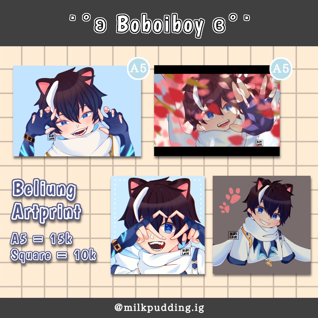 Artprint Poster Boboiboy Cat Beliung / Taufan [ Merchandise Boboiboy ]