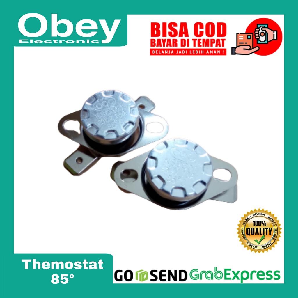 Termostat / Thermostat Bimetal Sensor Suhu Pemutus Arus Otomatis 250v 10a 85c