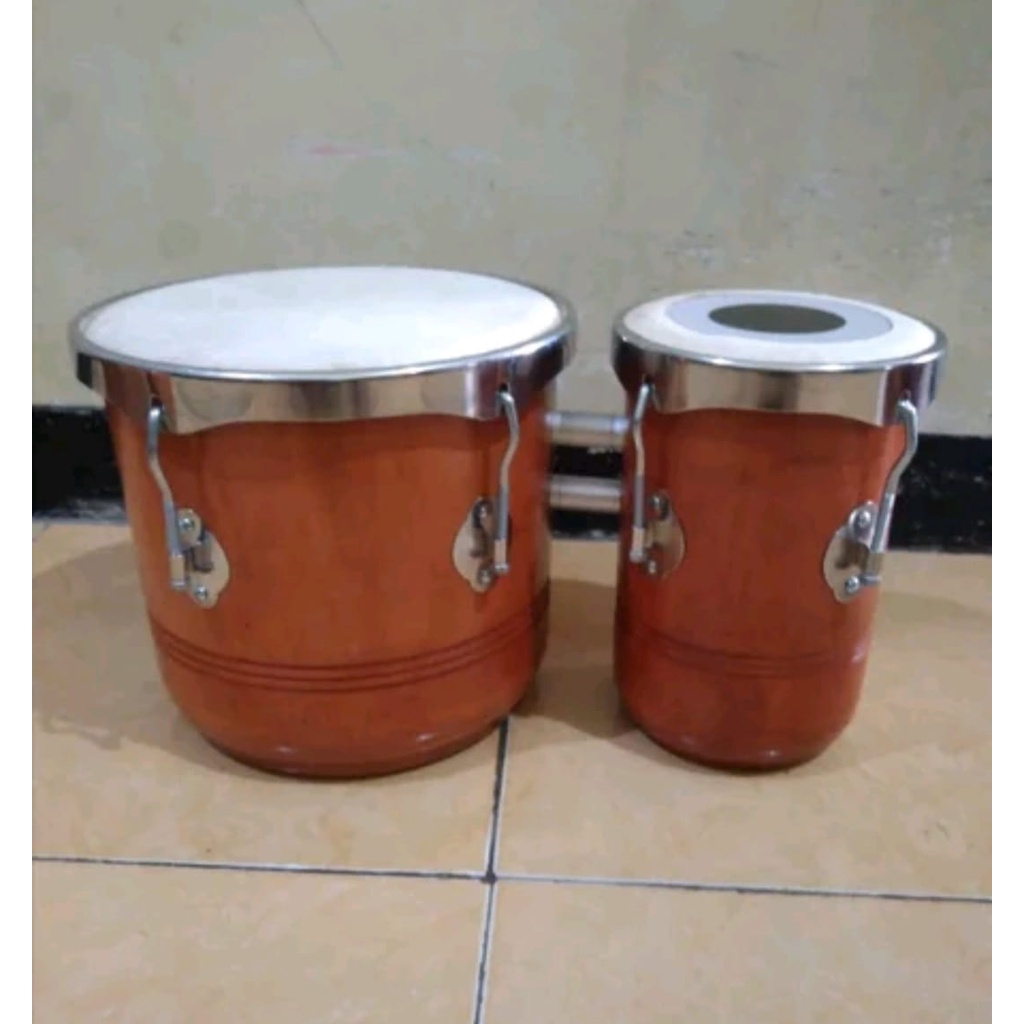 PROMO Ketipung Kendang Tabla - Gendang Dangdut Koplo Kulit Putih Bonus Stand