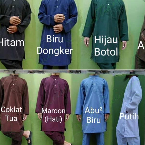 VIRAL ATASAN KU/KUH/QU/QUH/GAMIS PAKISTAN SELUTUT PRIA HALUS TEBAL AWET MURAH POLOS Hitam Putih Navy