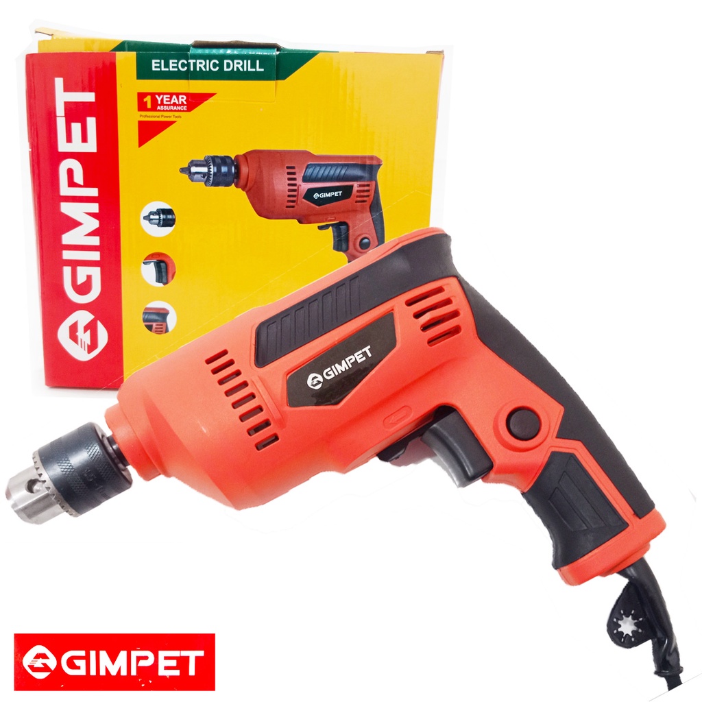 MESIN BOR TANGAN GIMPET GP - 606 HAND DRILL GIMPET10 MM FREE BONUS KONCI BOR FULL TEMBAGA