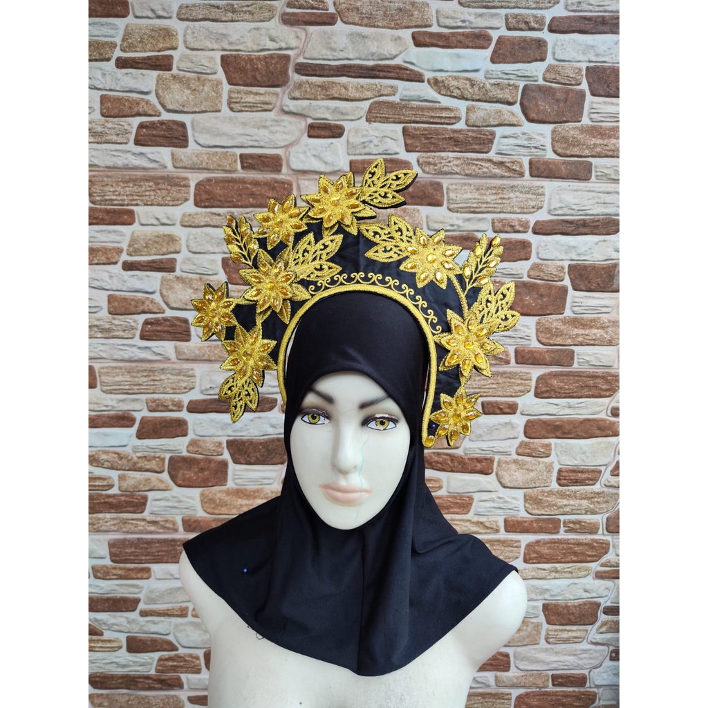 Renda Bordir Siger Tari Mahkota Full Payet Melati