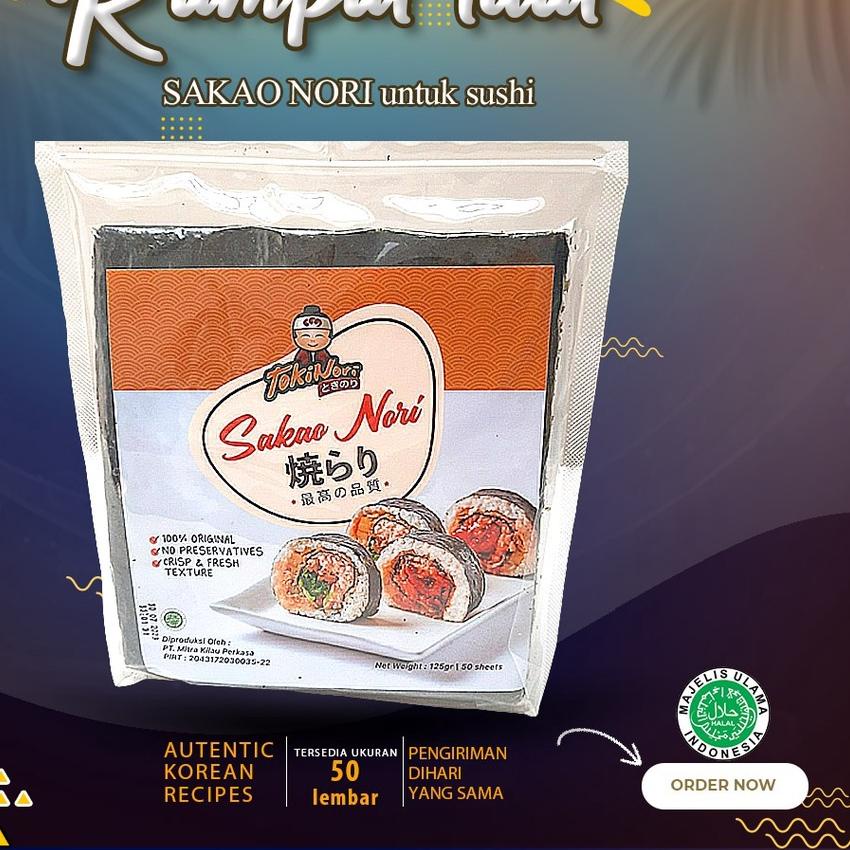 

☺ Sakao Nori Isi 50 Lembar Untuk Kimbab Sushi Kimbab Korea Sakao Nori ❊