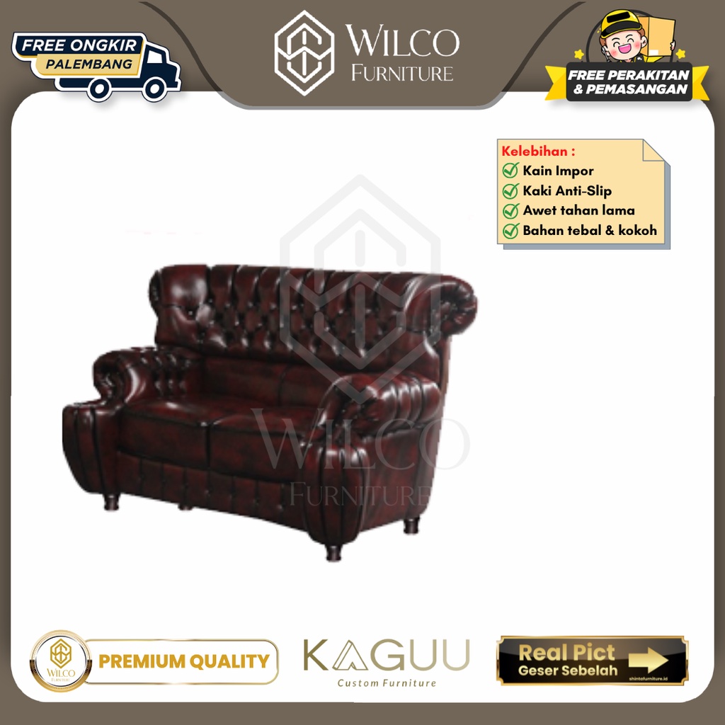 Sofa Motif Kancing Custom By Kaguu / Sofa Jaguar Maroon Empuk Murah