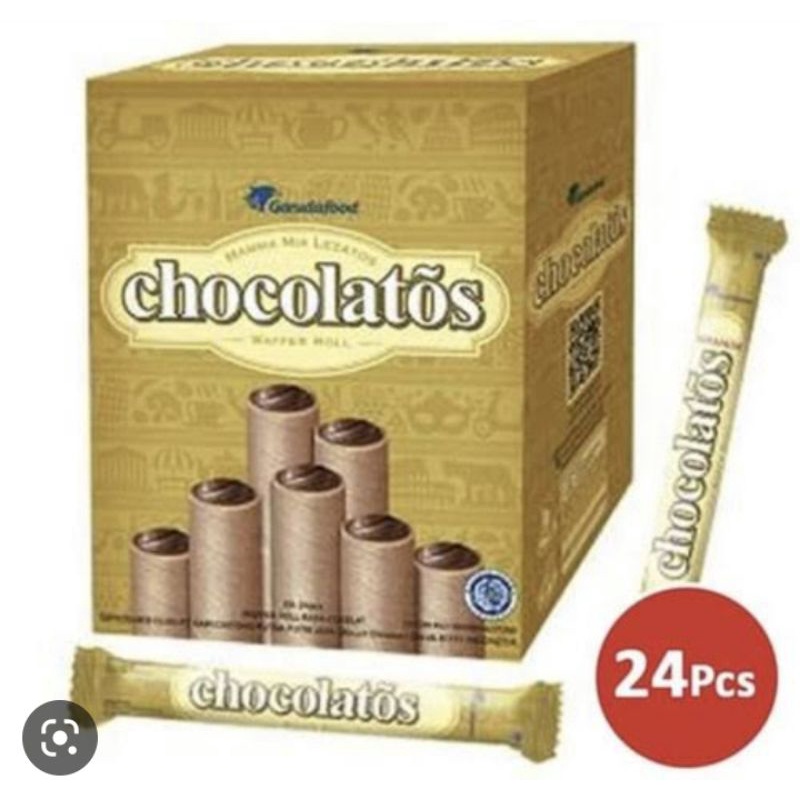 

Gerry chocolatos wafer roll isi 24 pcs