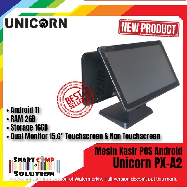 Mesin Kasir POS Android Unicorn PX-A2 / PXA2 RAM 2/16 GB Touchscreen