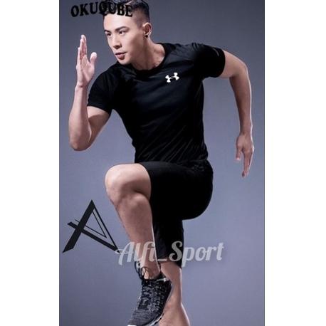 [ART. 92869] Set Olahraga Pria Baju Runing Setelan Kaos Olahraga Lari Stelan Baju Olahraga futsal Gy