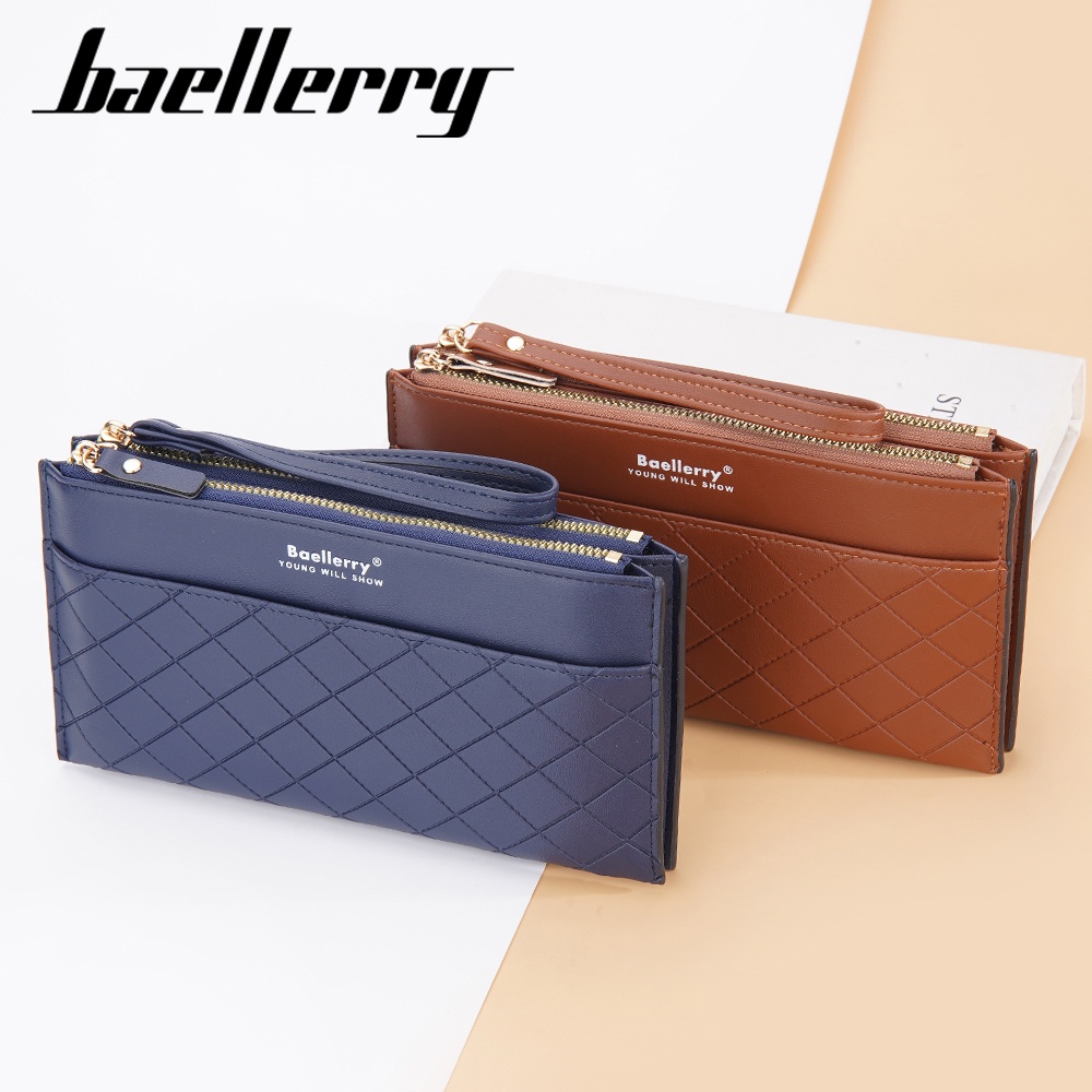 BAELLERRY N3238 Dompet Wanita Panjang Clutch Dompet Handphone Bahan Kulit PU Leather WATCHKITE WKOS