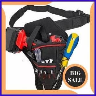 suku cadang Tas pinggang perkakas tas Bor menyimpan alat alat bengkel dan bangunan proyek kunci oben