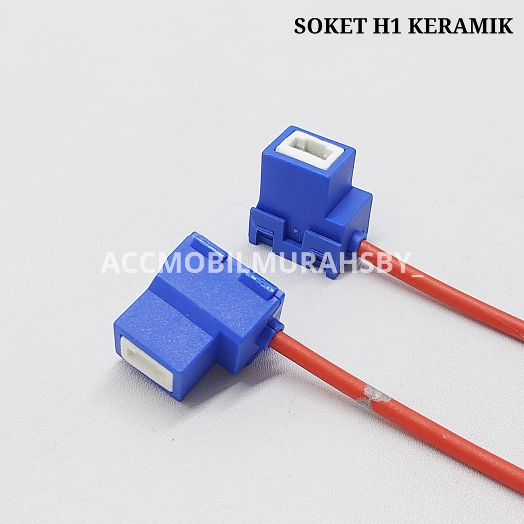 Soket H1 / H3 Bahan Keramik Anti Panas Murni Tembaga kabel bintik