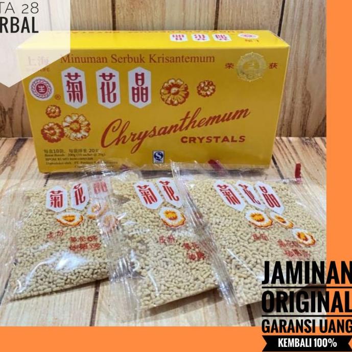 

✤ CHRYSANTHEMUM CRYSTAL CI HUA CING 1 BOX ISI 10 SACHET MINUMAN PANAS DALAM DAN TENGGOROKAN ♦