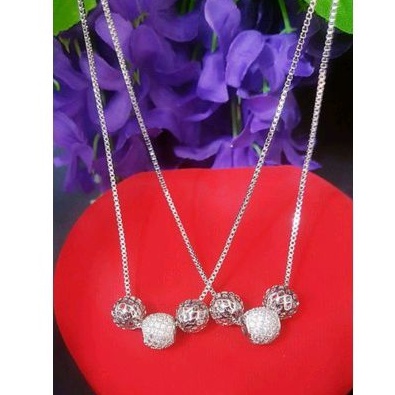 Kalung Xuping Silver Permata bulat 6103