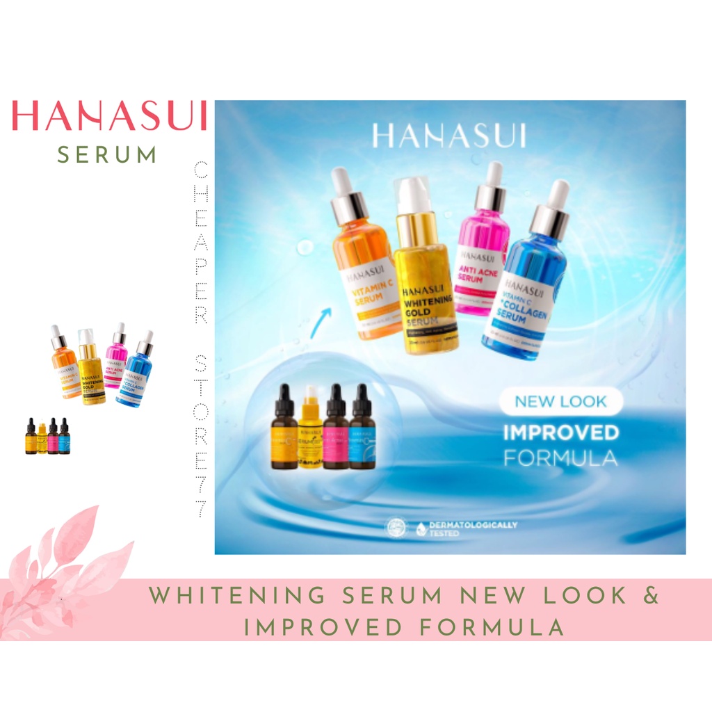 HANASUI - SERUM 4 VARIANCE - VIT C - ACNE - VIT C + COLLAGEN + GOLD 20 ML - SERUM WAJAH - SERUM MUKA - SERUM PERAWATAN WAJAH