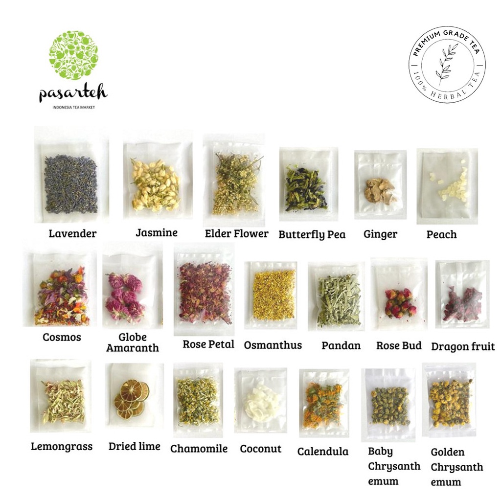 

[Pasarteh] Individual Size Tisane Samplers | Ekonomis | Herbal | Tisane Pack
