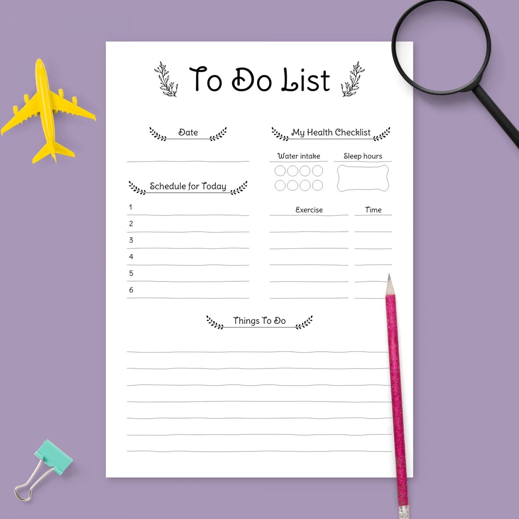 

[DOKI] 10 Lembar Habit Tracker Binder Planner/ To Do list/ Daily Planner/ Weekly Planner - TDL036