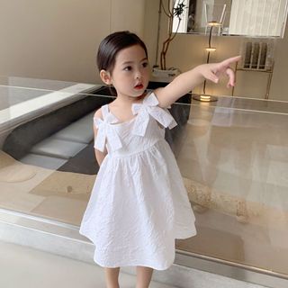 Dress Anak Perempuan Fashion Import - Motif Tali Pita Putih