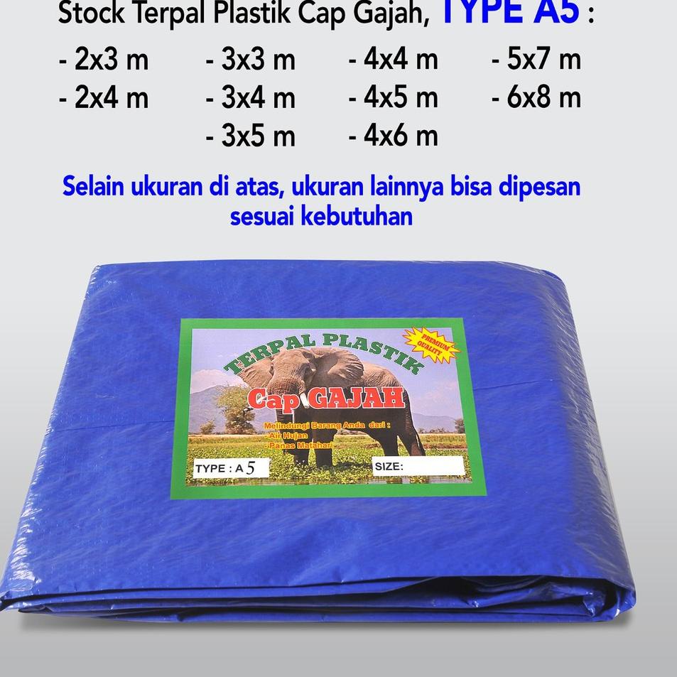 ✬ TERPAL PLASTIK A5 Ukuran 4x6 Meter Merk CAP GAJAH ♬
