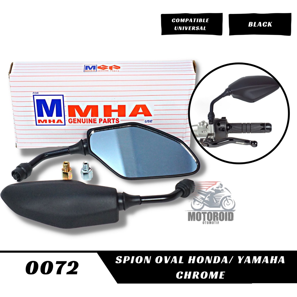 Spion Standard Xmax Yamaha  Hond Black Oval Universal New Produk