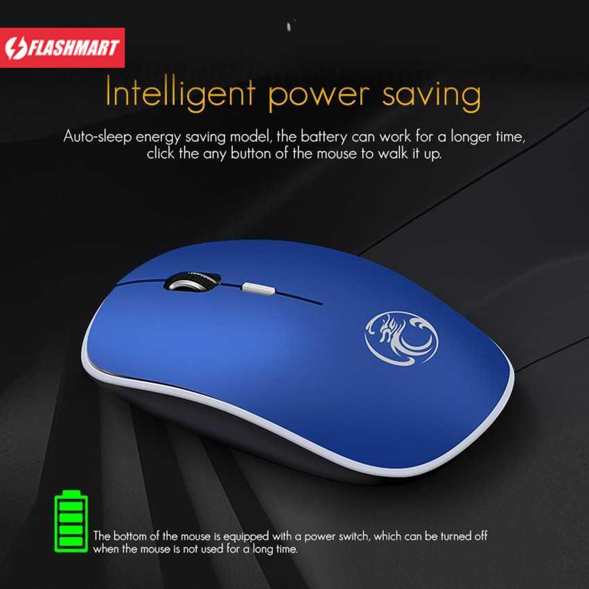 Flashmart Super Slim Silent Optical Wireless Mouse 2.4GHz 1600DPI - G-1600