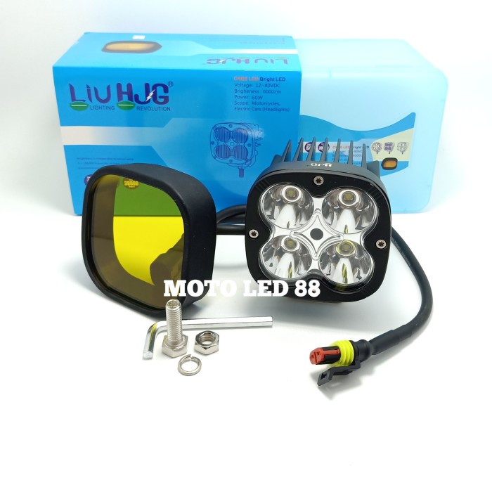 LAMPU TEMBAK SOROT 4 MATA L4Z MB4 OFFROAD 60 WATT HJG 1BIJI