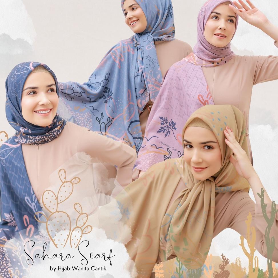 READY Hijabwanitacantik - Segiempat Sahara Scarf | Bahan Veta Voal Aromatic