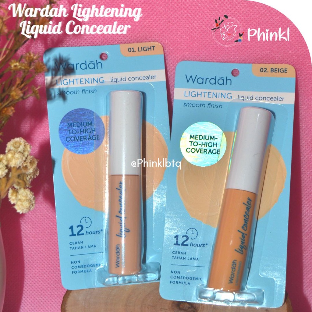 `ღ´ PHINKL `ღ´ ᘺᗩᖇᕲᗩᕼ wardah concealer  cair lightening penutup noda kantung mata