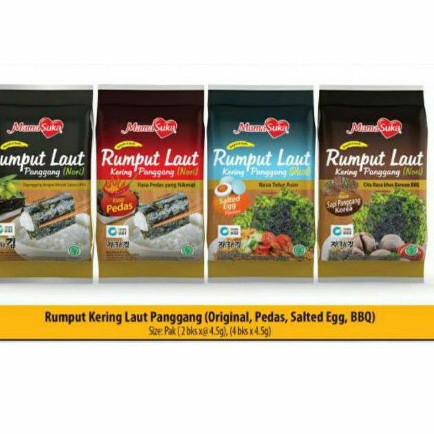 

Mau Hemati7I2u Rumput Laut Panggang Nori Mama Suka 9 gr (4,5 gr X 2 Pcs)