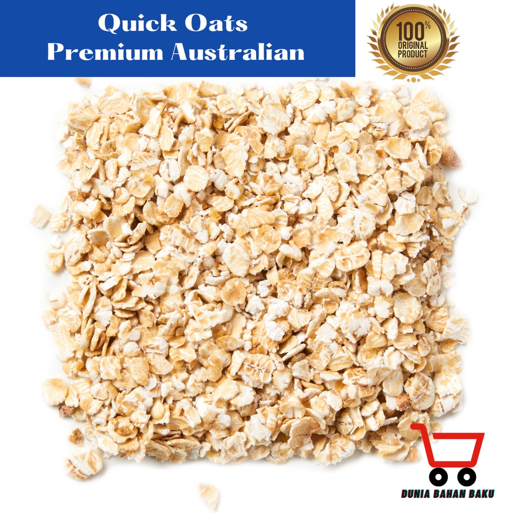 QUICK ROLLED OAT 1 KG  100% High Fiber / Banyak mengandung serat 0 - No preservatives / Tanpa bahan pengawet.